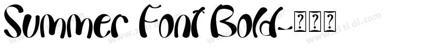 Summer Font Bold字体转换